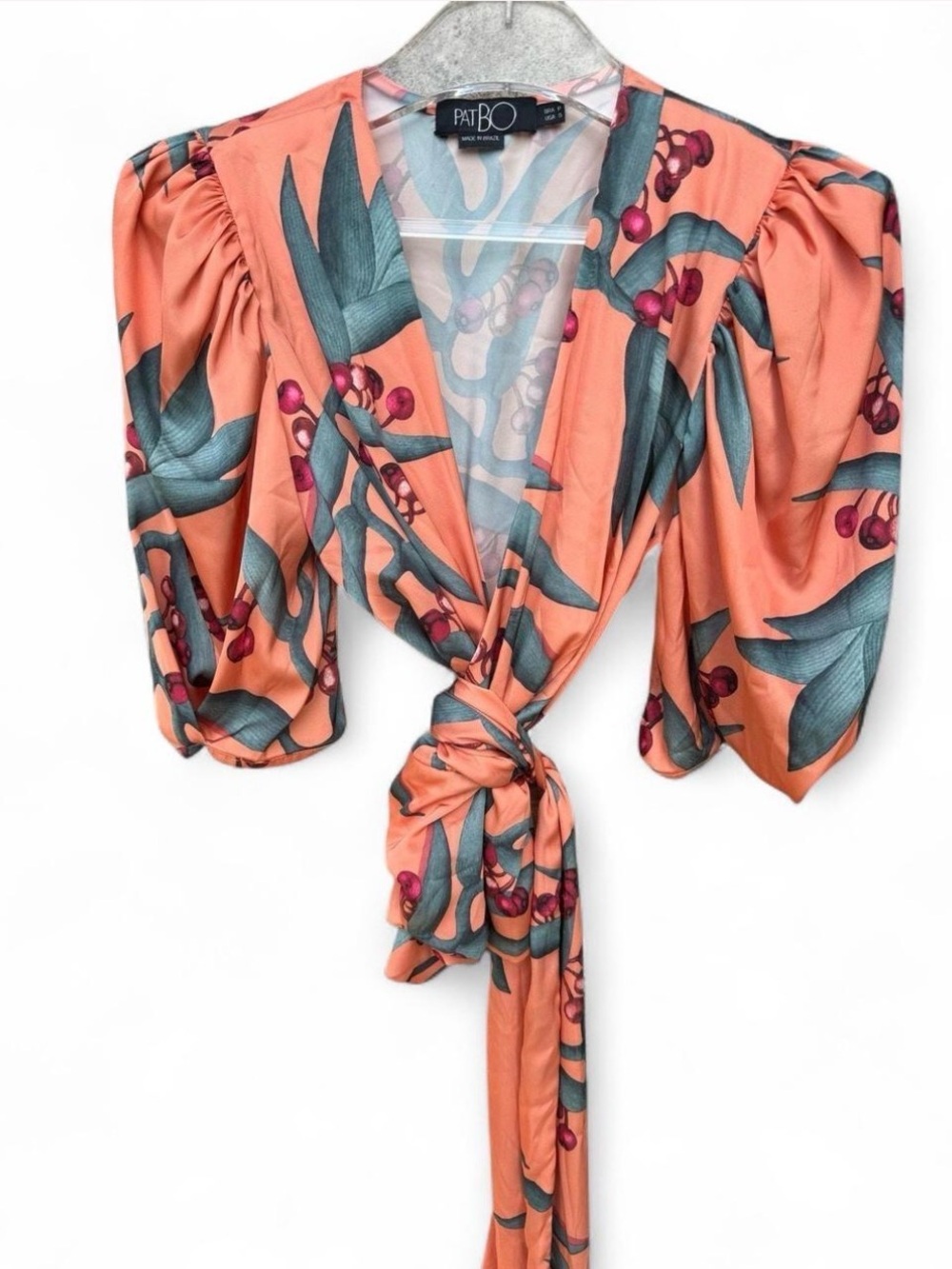 PatBO Fruta Print Wrap Blouse — Original Retail $425 Top
